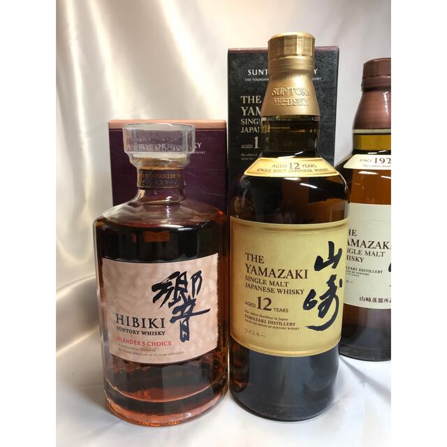 サントリー(サントリー)の山崎12年、山崎NV✖️2本、響ブレンターズチョイス 食品/飲料/酒の酒(ウイスキー)の商品写真