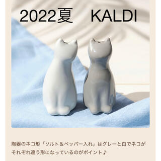 カルディ(KALDI)のカルディ  猫の日　ソルト&ペッパー入れ(容器)