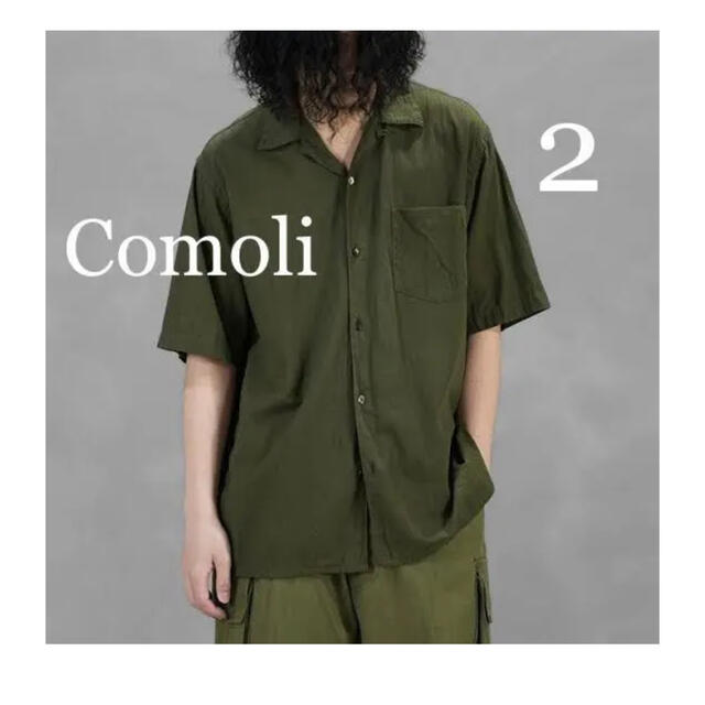 COMOLI 21SS新作ベタシャンオープンカラーシャツブラック サイズ3 新品