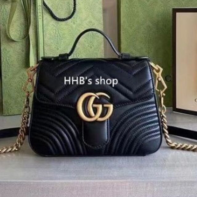 超目玉枠】 Gucci - 〔GGマーモント〕ミニ トップハンドルバッグ