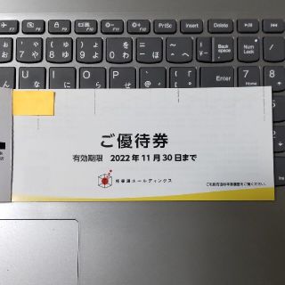 極楽湯 株主優待券 ４枚 有効期限2022年11月30日(その他)