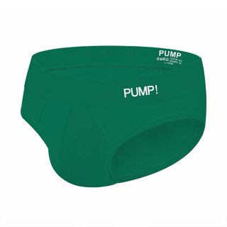 【緑・L】PUMP ローライズブリーフ ビキニ ワントーン 伸縮性コットン 1枚(その他)