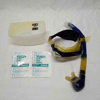 ツサ(TUSA)の[セット] ツサ Splendive IV Diving Mask M-40 ダイビングマスク SP-130 Platina Hyperdry シュノーケル TUSA(マリン/スイミング)