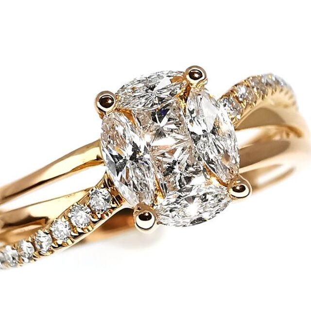 超爆安 ダイヤモンド K18PG リング 0.11ct 0.34ct リング(指輪