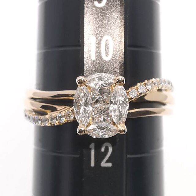 K18PG ダイヤモンド リング 0.34ct 0.11ct 国産品 www.synple.fr
