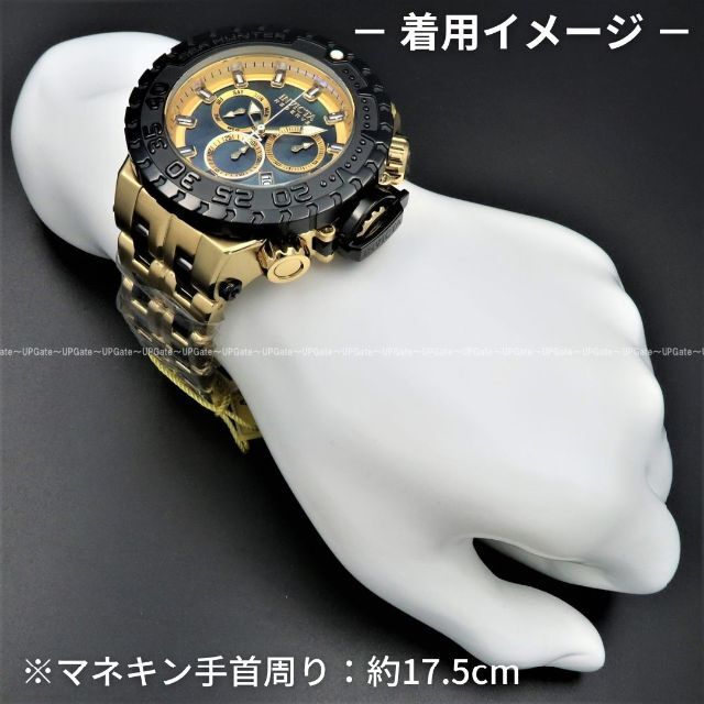 INVICTA(インビクタ)の圧倒的ド迫力★映えるゴールド INVICTA Sea Hunter 34595 メンズの時計(腕時計(アナログ))の商品写真