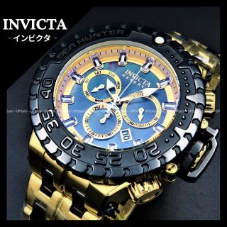 INVICTA - 圧倒的ド迫力☆映えるゴールド INVICTA Sea Hunter 34595の