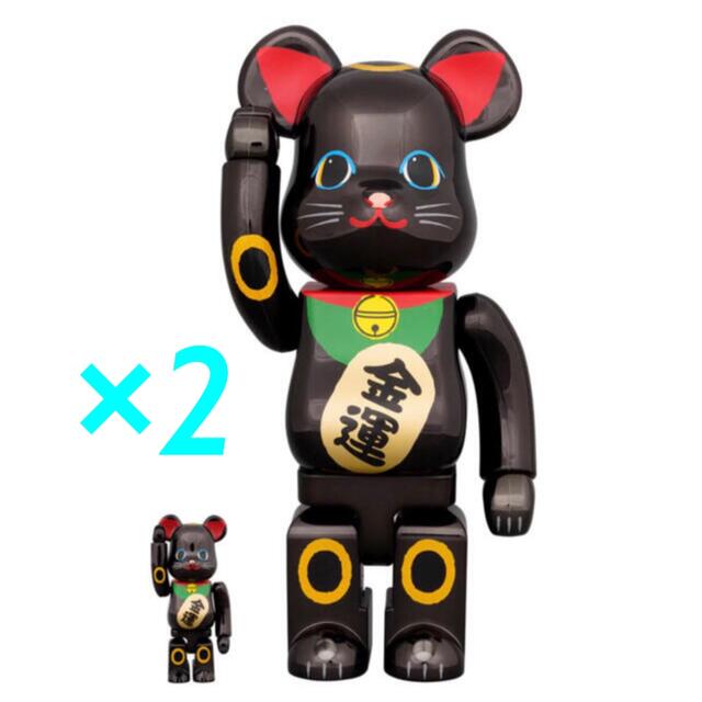 BE@RBRICK 招き猫 金運 金メッキ 参 400% & 100% セット