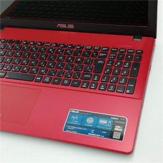 レッド ノートPC ASUS X550C 4GB RW 無線 カメラ Win10の通販 by GK屋 ...