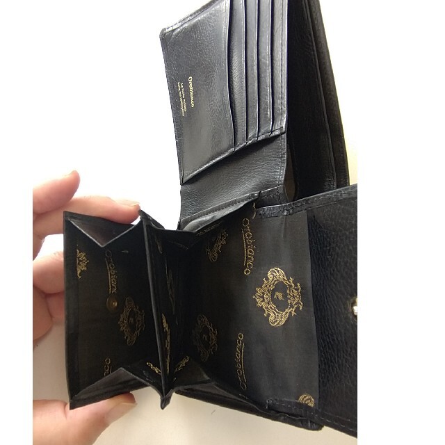 Orobianco - オロビアンコ 2つ折り財布 ブラックレザーの通販 by Oyazi's ｜オロビアンコならラクマ