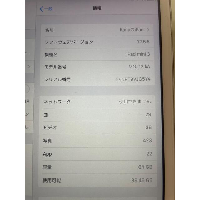iPad mini3 WiFi Cellular 64GB Sliver 9