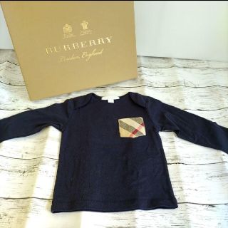 バーバリー(BURBERRY)のBURBERRY　ロンT   80　ネイビー(シャツ/カットソー)