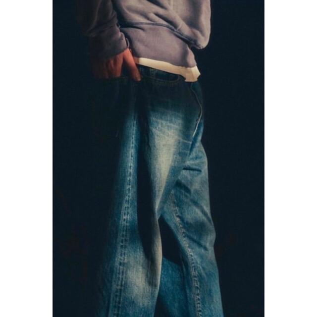 A.PRESSE アプレッセ Washed Denim Wide Pants | purplepatchstudio.com
