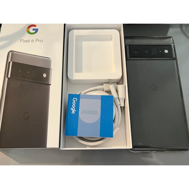 Google Pixel(グーグルピクセル)のGoogle Pixel6pro Stromy Black 256GB スマホ/家電/カメラのスマートフォン/携帯電話(スマートフォン本体)の商品写真