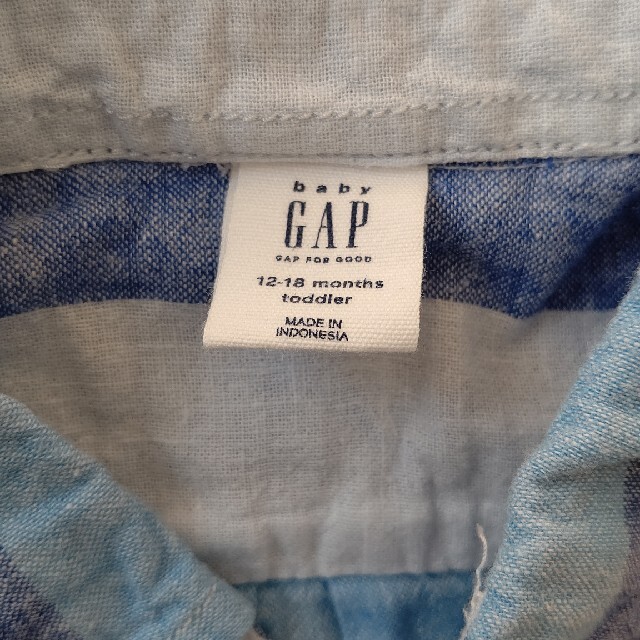 babyGAP(ベビーギャップ)の【GAP】ボーダーシャツ キッズ/ベビー/マタニティのベビー服(~85cm)(シャツ/カットソー)の商品写真