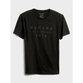 バナナリパブリック(Banana Republic)の★新品・未使用★バナナリパブリック Tシャツ 黒 ブラック ロゴT(S)日本はM(Tシャツ/カットソー(半袖/袖なし))