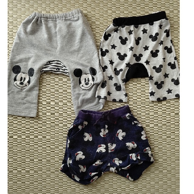 Disney(ディズニー)のディズニーパンツ３点セット キッズ/ベビー/マタニティのベビー服(~85cm)(パンツ)の商品写真