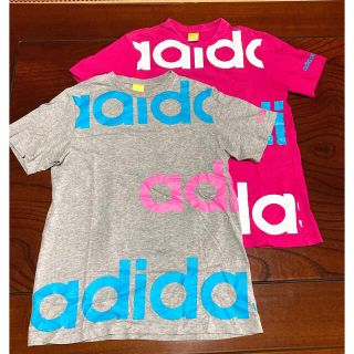 アディダス(adidas)のadidas ロゴがかわいTシャツ2枚組　※バラ売り可能♪(Tシャツ(半袖/袖なし))