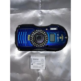 リコー(RICOH)の【液晶キズ少な目！】RICOH WG-4 GPS BLUE(コンパクトデジタルカメラ)