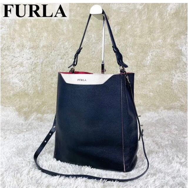Furla(フルラ)の大幅値下！フルラファンタジア巾着　ショルダーバッグ　レザー　マルチカラー　A4可 レディースのバッグ(ショルダーバッグ)の商品写真