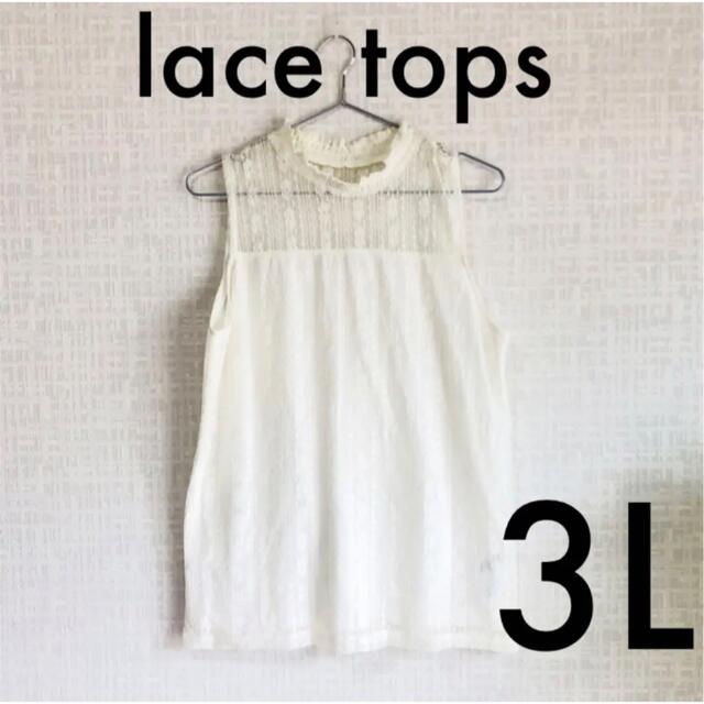 lace tops☆レーストップス☆3L レディースのトップス(シャツ/ブラウス(半袖/袖なし))の商品写真