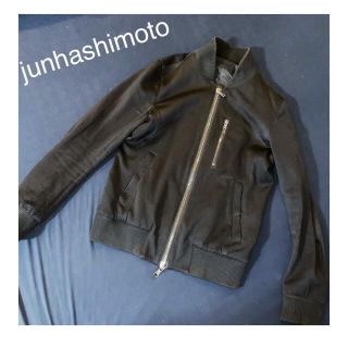 ジュンハシモト(junhashimoto)のjunhashimotoブルゾン　Wジップ　黒　ジュンハシモト(ブルゾン)