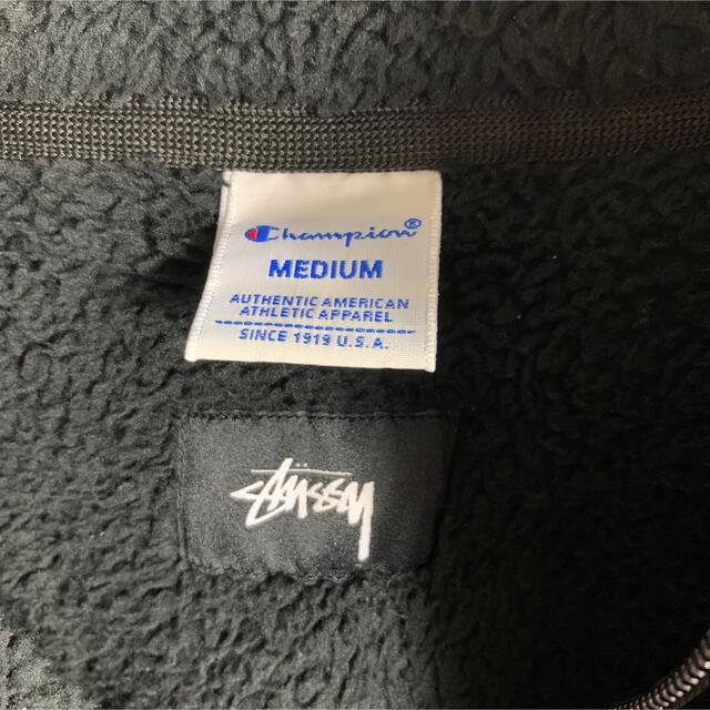 STUSSY   超希少コラボステューシー チャンピオン刺繍ロゴ ボア