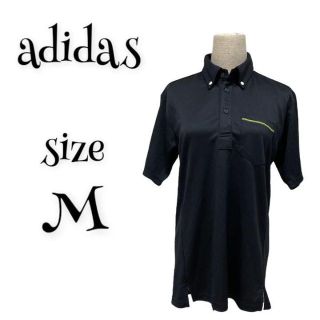 アディダス(adidas)のadidas アディダス ☆ ポロシャツ 黒 ブラック 【M】(ポロシャツ)