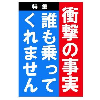 週刊誌 見出し風デザイン 誰も乗ってくれません マグネットステッカー(車外アクセサリ)