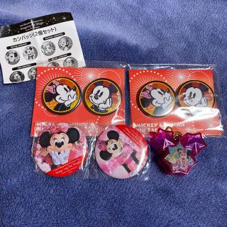 ディズニー(Disney)の蜷川実花　イマジニングザマジック　ミニーマウス　缶バッチ　春(キャラクターグッズ)