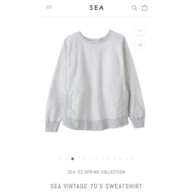 SEA(シー)の完売SEA seaVINTAGE 70’S SWEATSHIRTスウェットシー レディースのトップス(トレーナー/スウェット)の商品写真