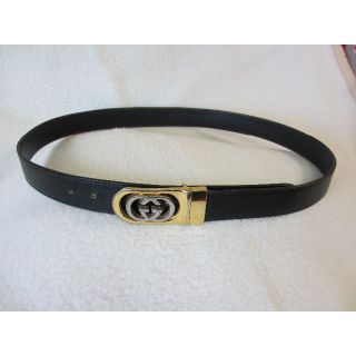 グッチ(Gucci)のGUCCI ベルト　黒・紺リバーシブル【中古】(ベルト)