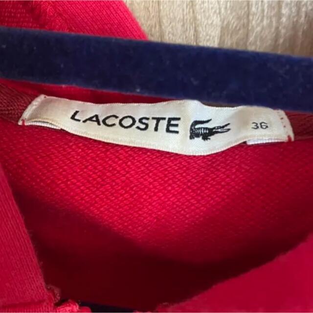 古着　LACOSTE パーカー　赤