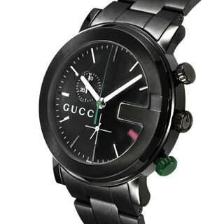 グッチ(Gucci)のグッチ GUCCI 腕時計 Gクロノ ブラック YA101331(腕時計(デジタル))