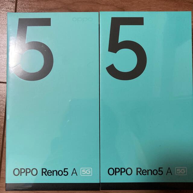 新品　OPPO Reno5 A （eSIM）ワイモバイル　シルバーブラック　２台