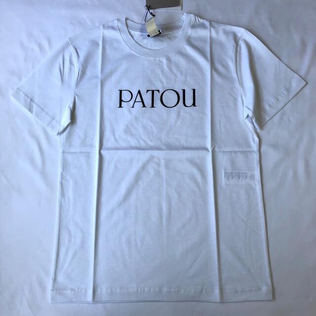 新品未着用 白S PATOU オーガニックコットン パトゥロゴTシャツ 2