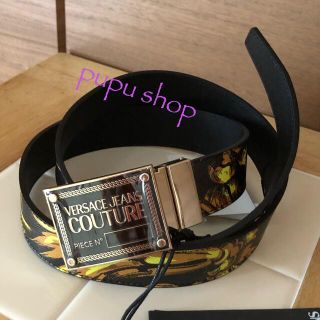 ヴェルサーチジーンズクチュール バロック バックル ベルト サイズ95
