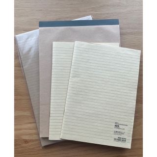 ムジルシリョウヒン(MUJI (無印良品))の無印良品　「半ざらし　雑記帳　2冊」「らくがき帳」「レポート用紙」(ノート/メモ帳/ふせん)