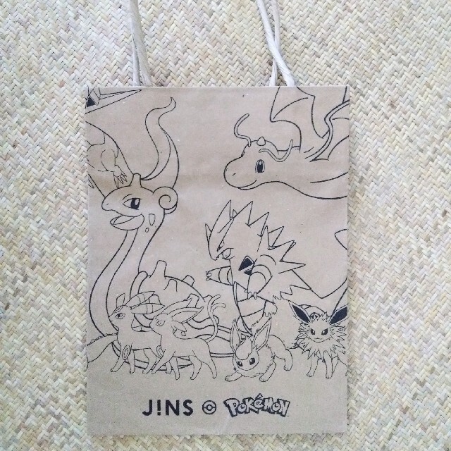 JINS(ジンズ)のJINS ポケモン コラボ紙袋 レディースのバッグ(ショップ袋)の商品写真