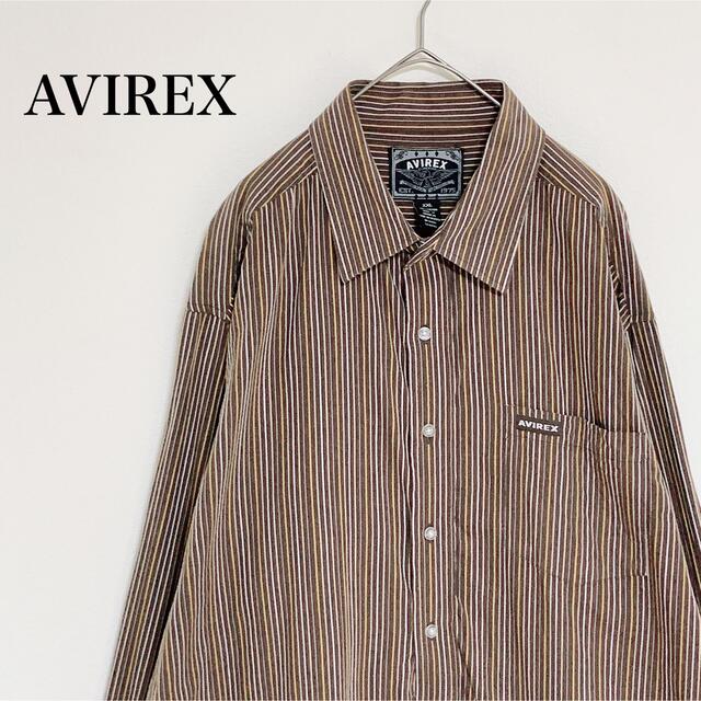 AVIREX stripe L/S shirt