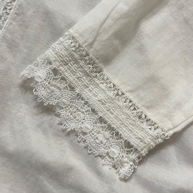 45R - 最終お値下げ♪45r カディ刺繍カシュクールフリルブラウス