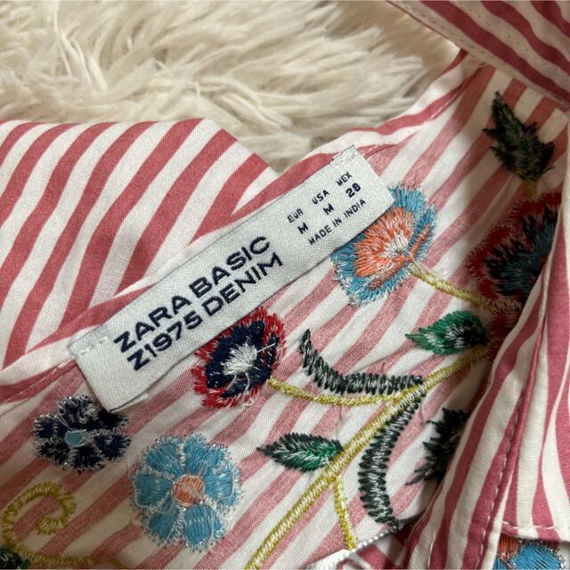 ZARA(ザラ)のZARA BASIC  花柄刺繍　ノースリーブ　サーキュラーワンピース レディースのワンピース(ロングワンピース/マキシワンピース)の商品写真