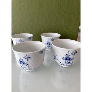 ロイヤルコペンハーゲン(ROYAL COPENHAGEN)のロイヤルコペンハーゲンブルーパルメッテ湯呑み湯のみカップ（4客）新品未使用(食器)