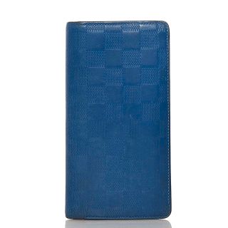 ヴィトン(LOUIS VUITTON) ダミエ 長財布(メンズ)(ブルー・ネイビー ...