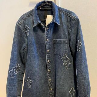 クロムハーツ(Chrome Hearts)のクロムハーツ　デニムシャツ　デニムジャケット　パッチ　M 美品(Gジャン/デニムジャケット)