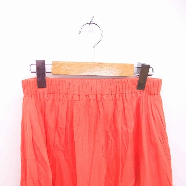 coen(コーエン)のコーエン coen Market フレア ギャザー スカート ロング オレンジ レディースのスカート(ロングスカート)の商品写真