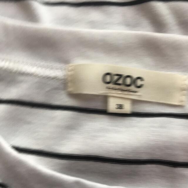 OZOC(オゾック)のOZOC オゾック ボーダー TシャツSize38 レディースのトップス(Tシャツ(半袖/袖なし))の商品写真