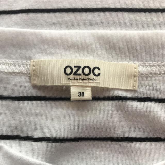 OZOC(オゾック)のOZOC オゾック ボーダー TシャツSize38 レディースのトップス(Tシャツ(半袖/袖なし))の商品写真
