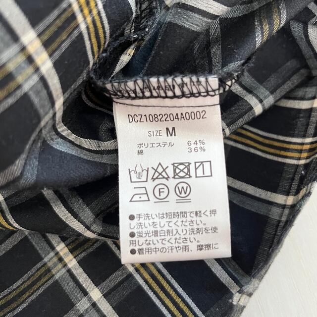 Discoat(ディスコート)のDiscoat チェック柄　タッグ袖　ブラウス レディースのトップス(シャツ/ブラウス(長袖/七分))の商品写真