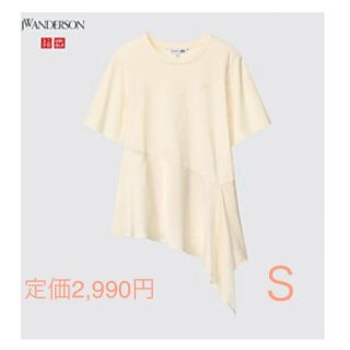 ユニクロ(UNIQLO)の新品未使用タグ付き　フレアヘムTシャツ(Tシャツ(半袖/袖なし))